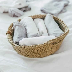 Eco-friendly artisan jute basket from Bangladesh.