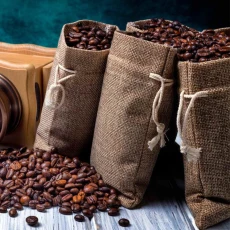 Eco-friendly custom jute coffee bags from Bangladesh.