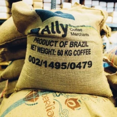 Eco-friendly jute sacks for rice and grain storage.