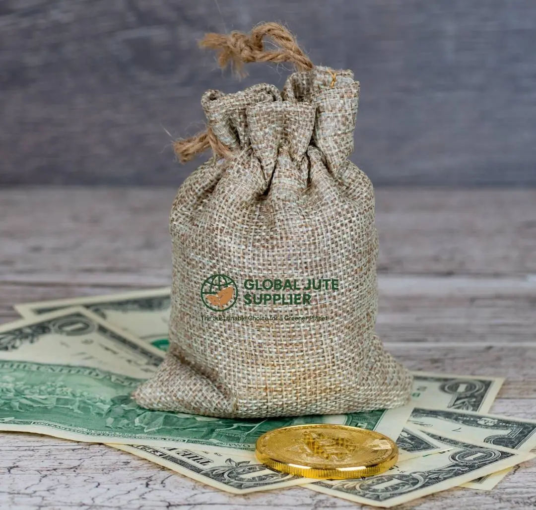 Custom jute gift bag designed for birthday parties and eco-friendly celebrations.